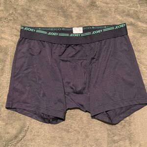 Jockey Black Boxer Briefs with Green Accents